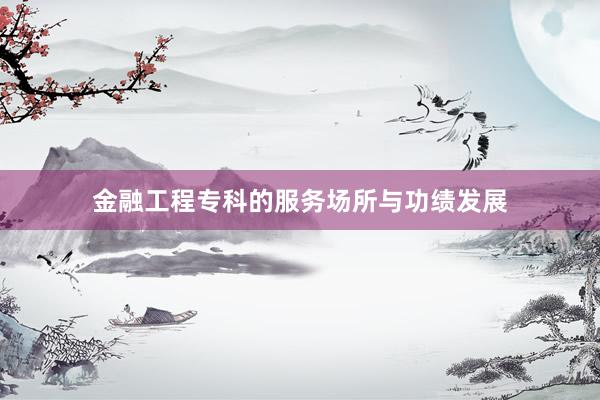 金融工程专科的服务场所与功绩发展